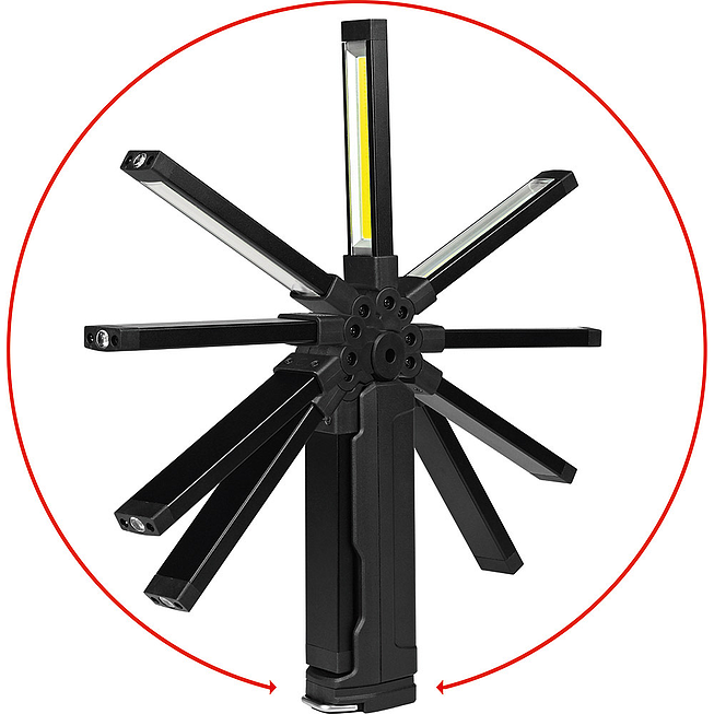 AP LED Arbeitsleuchte 600 l mit Ladestation schwarz