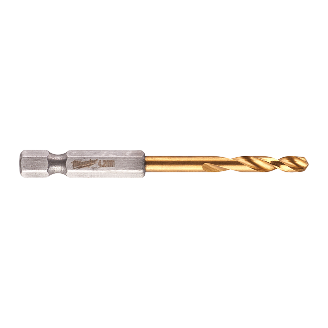 Milwaukee SHOCKWAVE MB HSS-G RED HEX Titan 1/4&quot; 4,2 x 74mm