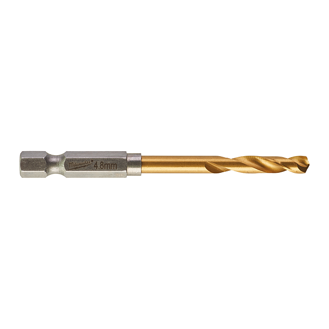 Milwaukee SHOCKWAVE MB HSS-G RED HEX Titan 1/4&quot; 4,8 x 78mm
