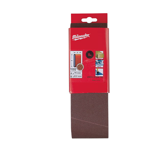 Milwaukee Schleifband f&uuml;r Bandschl 75 x 533 mm K100