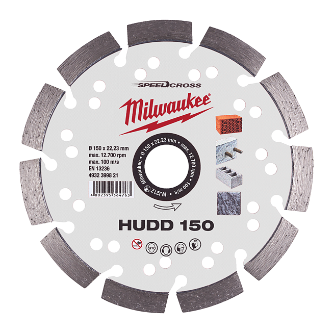 Milwaukee Speedcross Diamanttrennscheibe HUDD 150 mm
