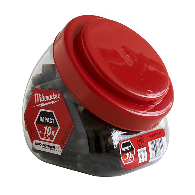 Milwaukee SHOCKWAVE Magnetbithalter 1/4&quot; Hex 60 mm (100 St.)