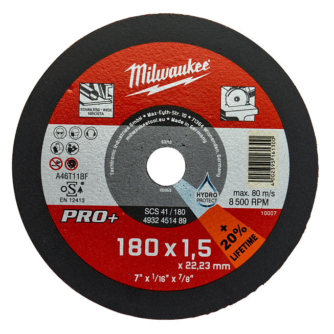 Milwaukee Metalltrennsch PRO+ INOX 180 mm SCS41 1,5 mm