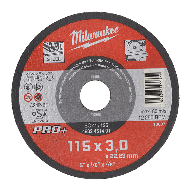 Milwaukee Metalltrennsch PRO+ 115 mm SC41 3 mm