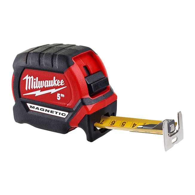 Milwaukee Premium-Bandma&szlig; 5 m magnetisch, 27 mm breit