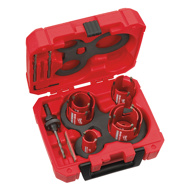 Milwaukee BIGHAWG Multimaterial-Lochs&auml;ge Set 10-teilig