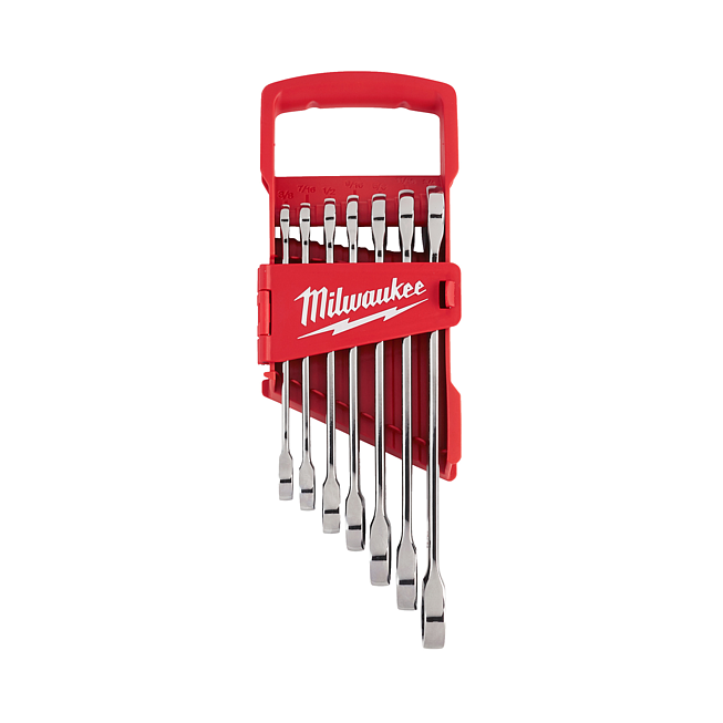 Milwaukee MAX BITE Ratsch.Ringmaulschl&uuml;sselsatz 7-tlg. imp