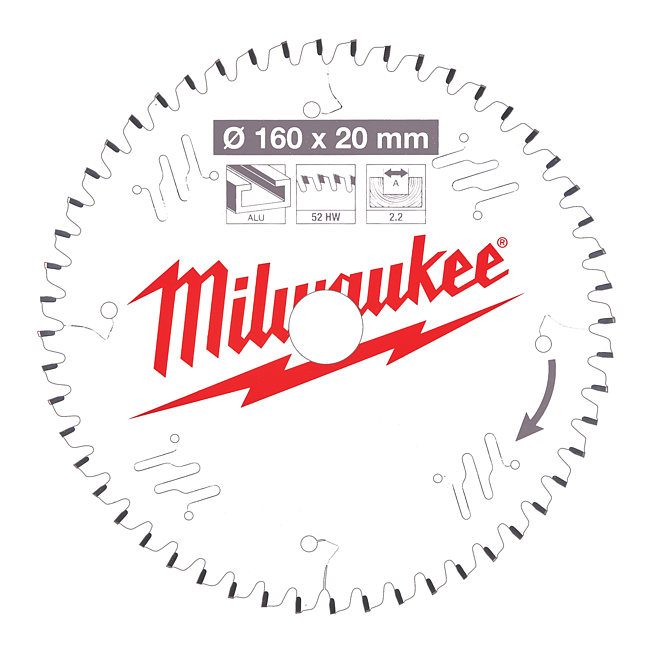 Milwaukee Kreiss&auml;geblatt Holz/Alu f. Handkreiss&auml;gen 160/20