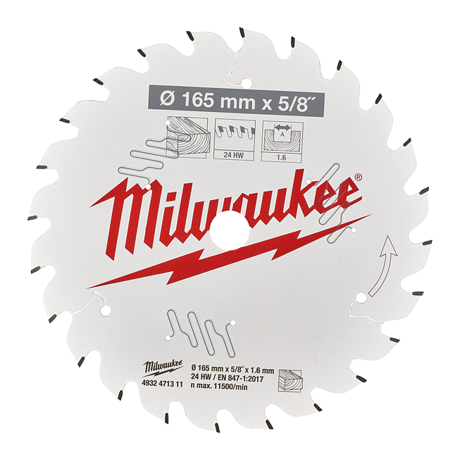 Milwaukee Kreiss&auml;geblatt Holz f. Akku-Handkreiss&auml;gen 165/15