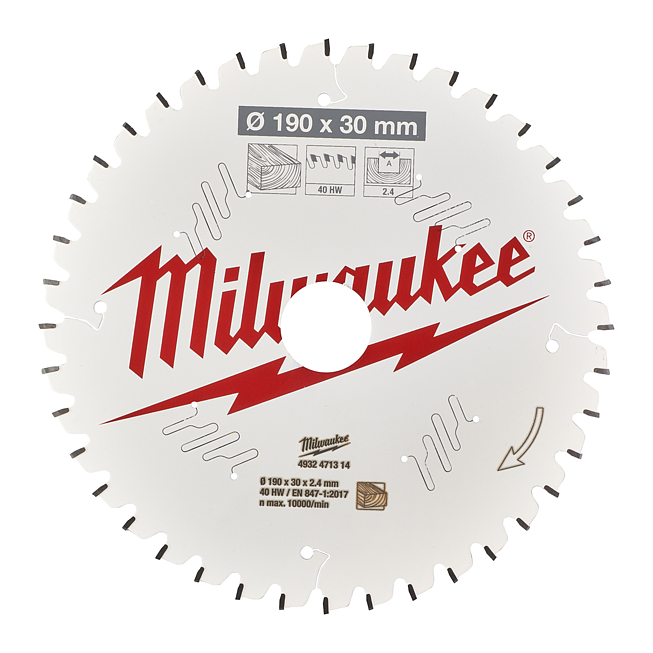 Milwaukee S&auml;geblatt Holz f. Kapp- &amp; Gehrungss&auml;gen 190/30