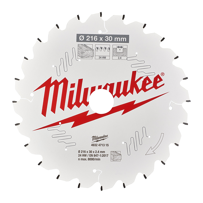Milwaukee S&auml;geblatt Holz f. Kapp- &amp; Gehrungss&auml;gen 216/30