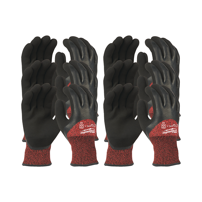 Milwaukee K&auml;lte-Schnittschutzhandschuhe Kl 3/C 9 (L) 12 St