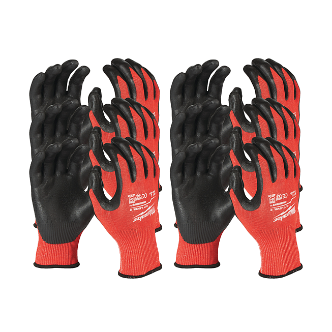 Milwaukee Schnittschutzhandschuhe Klasse 3/C 10 (XL) 12 St