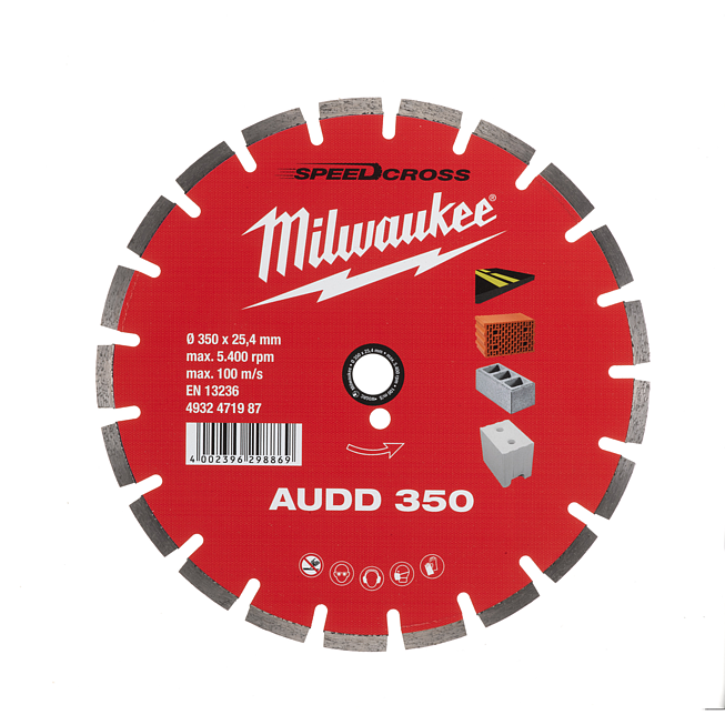 Milwaukee Speedcross Diamanttrennscheibe AUDD 350 mm