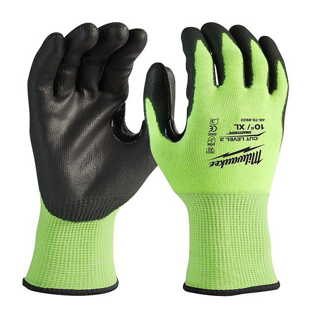 Milwaukee Hi-Vis Schnittschutzhandschuhe Kl 3/C 10 (XL)