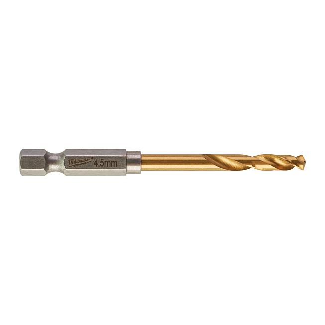 Milwaukee SHOCKWAVE MB HSS-G RED HEX Titan 1/4&quot; 4,5 x 76mm