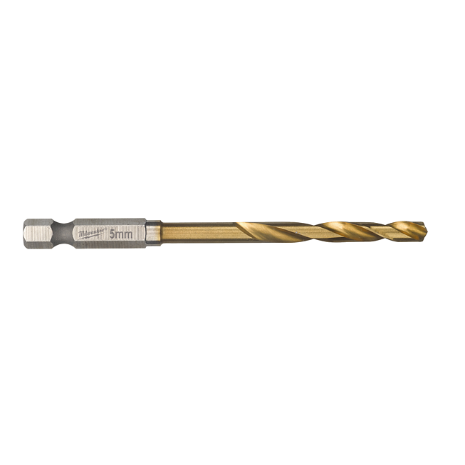 Milwaukee SHOCKWAVE MB HSS-G RED HEX Titan 1/4&quot; 5,0 x 80mm