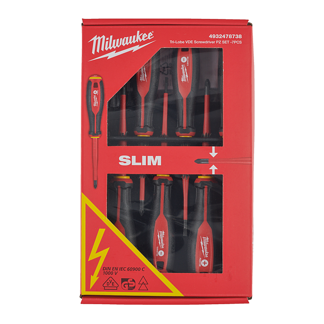Milwaukee Tri-Lobe Schrauberdreher, VDE 7-tlg. Set