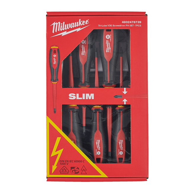 Milwaukee Tri-Lobe Schrauberdreher, VDE 7-tlg. Set