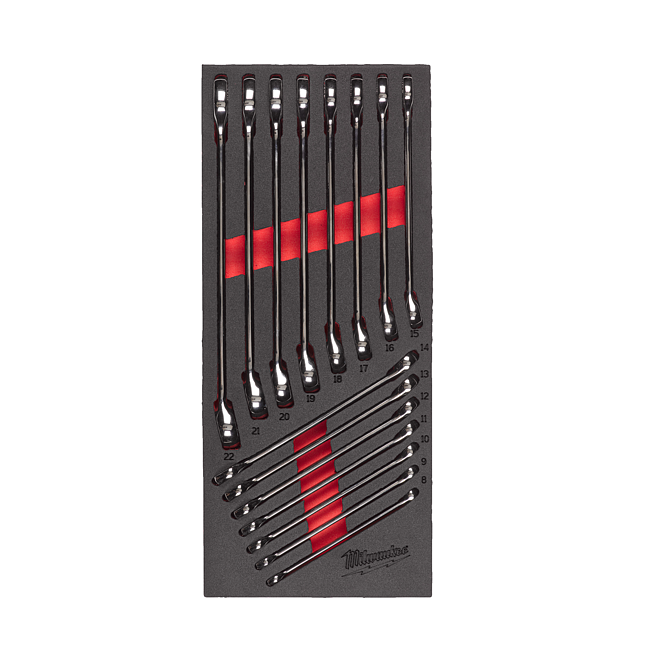 Milwaukee MAX BITE Ringmaulschl&uuml;ssel Einlage 15-tlg.