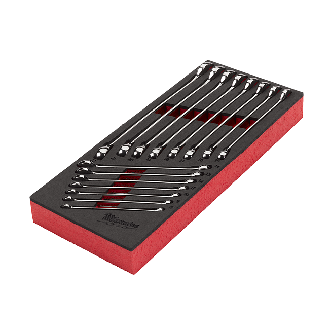 Milwaukee MAX BITE Ringmaulschl&uuml;ssel Einlage 15-tlg.