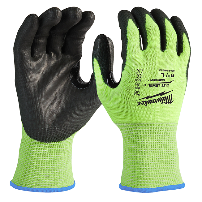 Milwaukee Hi-Vis Schnittschutzhandschuhe Kl 2/B 7 (S)