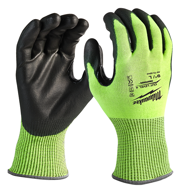Milwaukee Hi-Vis Schnittschutzhandschuhe Kl 4/D 9 (L)