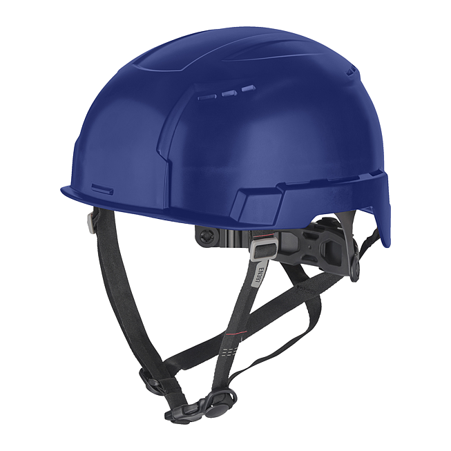 Milwaukee BOLT 200 industrial climbing helmet, blue, ventilated