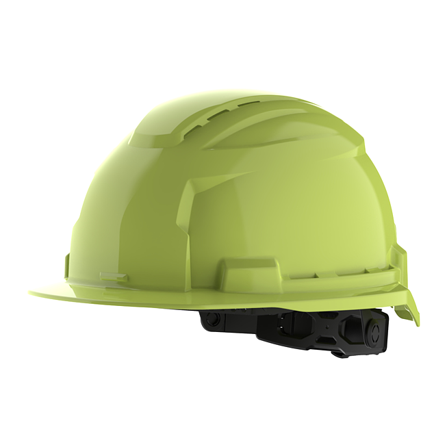 Milwaukee BOLT 100 industrial safety helmet, ventilated, hi-vis yellow