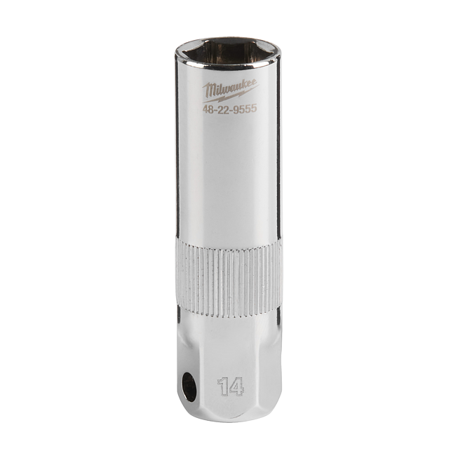 Milwaukee Steckschl&uuml;sseleinsatz f&uuml;r Z&uuml;ndkerzen 3/8&quot; 14 mm