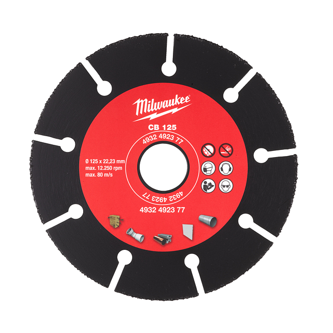 Milwaukee HM-trennsch 125mm f&uuml;r Holz, Kunststoff, Gipskarton