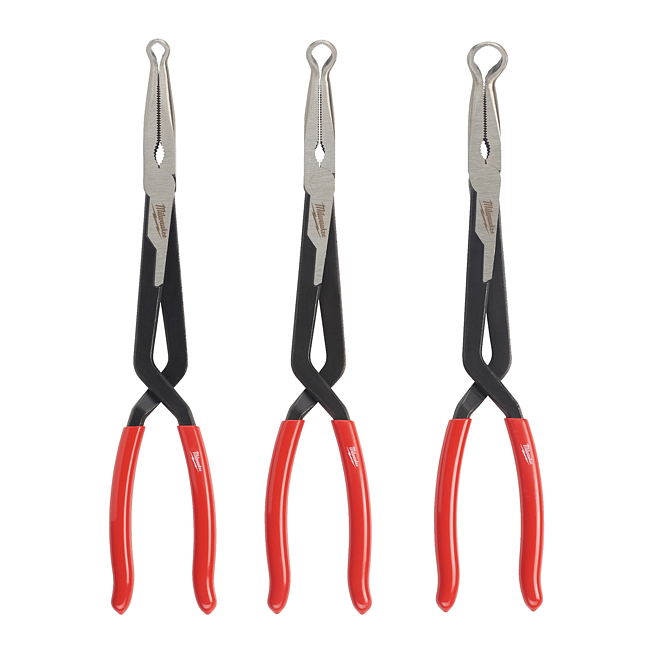 Milwaukee Schlauch- &amp; Z&uuml;ndkerzenstecker-Zange, Set 3-tlg