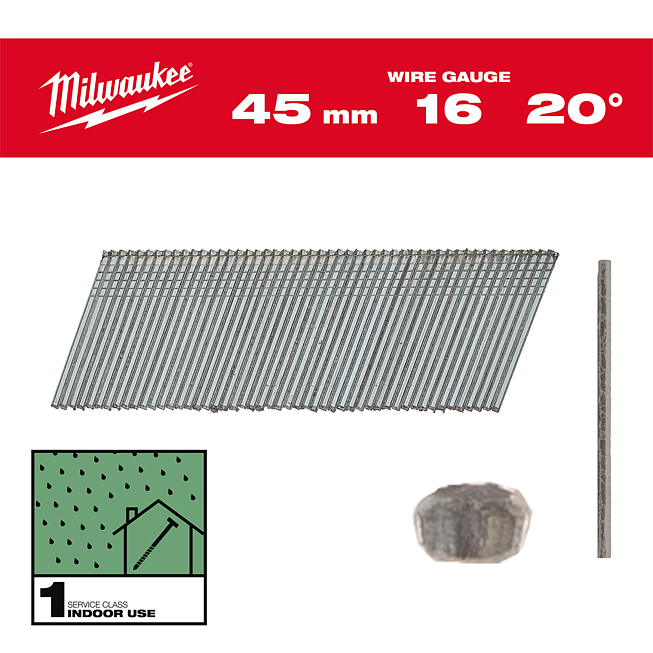 Milwaukee Stauchkopf-N&auml;gel 16 G f&uuml;r M18CN16GA &amp; M18FN16GA