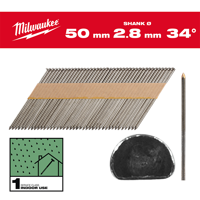 Milwaukee D-Kopf-N&auml;gel f&uuml;r M18FFN