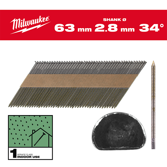 Milwaukee D-Kopf-N&auml;gel f&uuml;r M18FFN