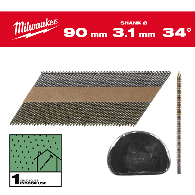 Milwaukee D-Kopf-N&auml;gel f&uuml;r M18FFN