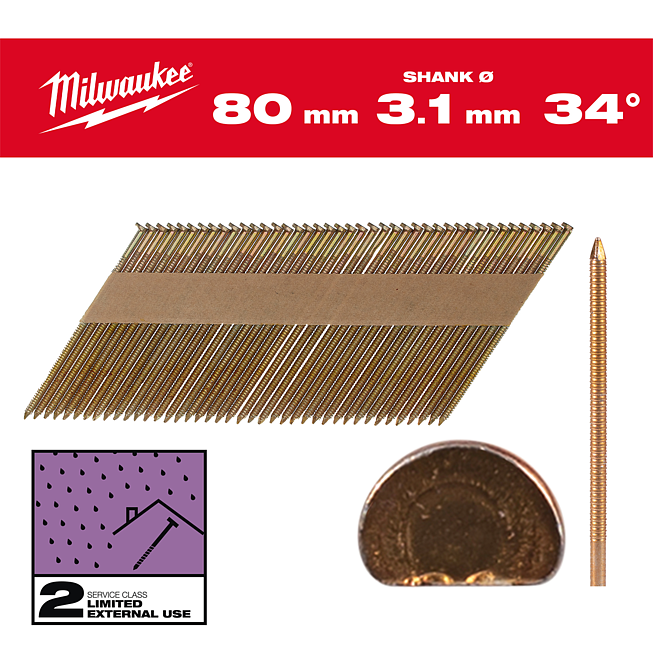 Milwaukee D-Kopf-N&auml;gel f&uuml;r M18FFN