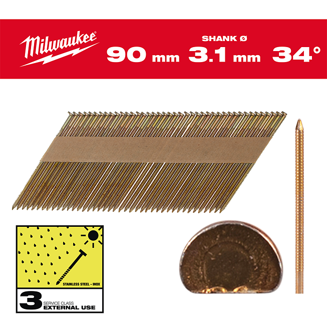 Milwaukee D-Kopf-N&auml;gel f&uuml;r M18FFN