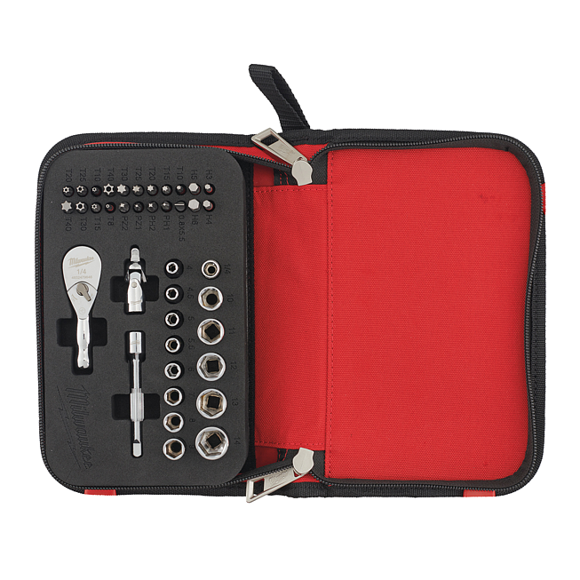 Milwaukee Kompakt-Ratschen Set 1/4&quot; 39-tlg