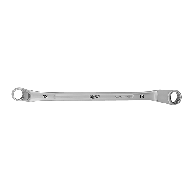 Milwaukee Doppel-Ringschl&uuml;ssel, gekr&ouml;pft 12 x 13 mm