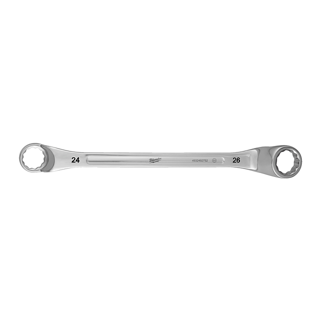 Milwaukee Doppel-Ringschl&uuml;ssel, gekr&ouml;pft 24 x 26 mm