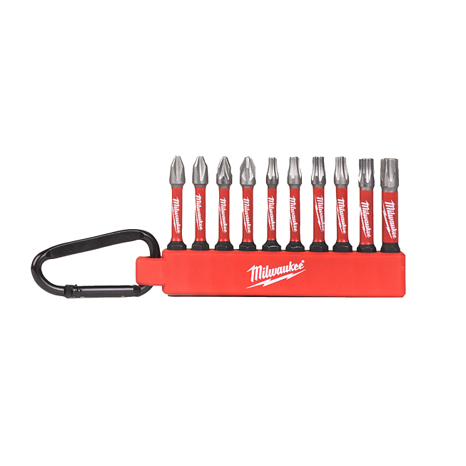 Milwaukee SHOCKWAVE Carabiner-Set 2 10-teilig PH/PZ/TX