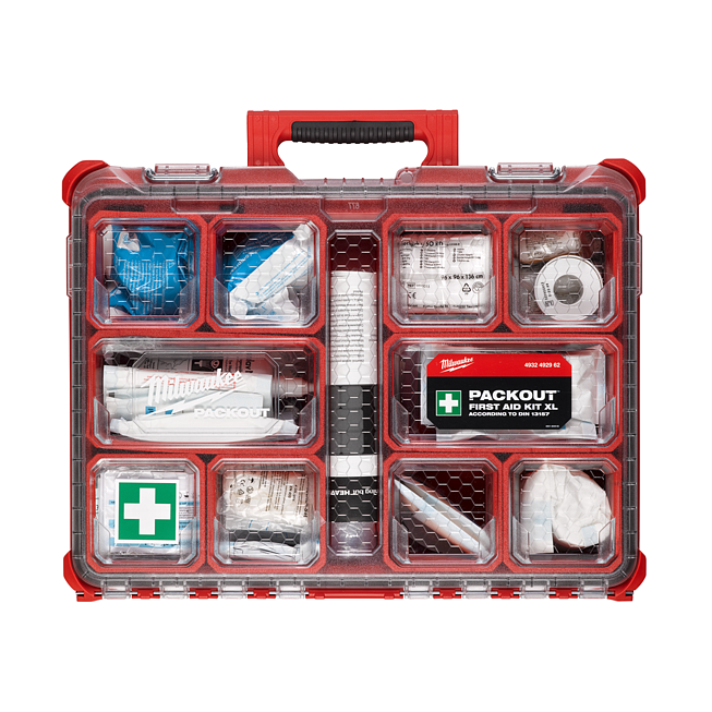 Milwaukee PACKOUT Erste-Hilfe-Kit XL im PACKOUT Organiser