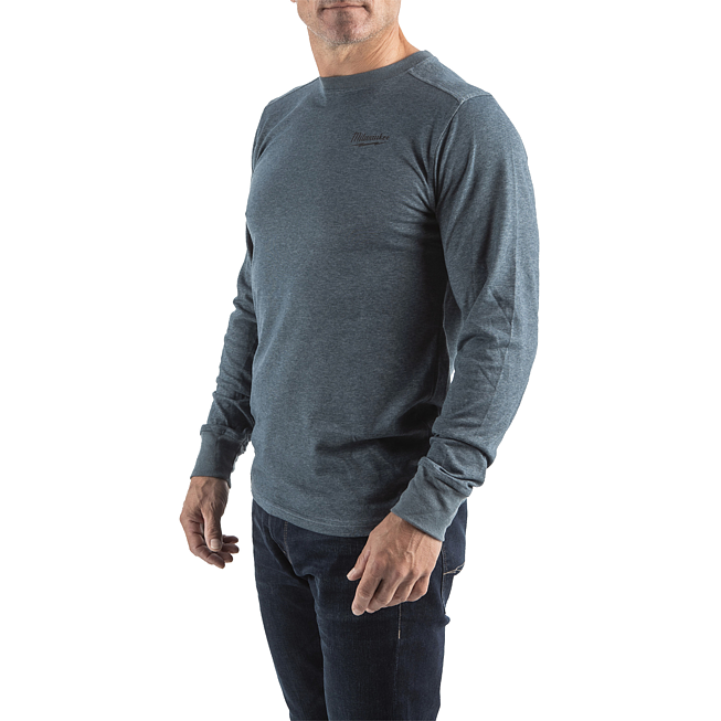 Milwaukee Hybrid-Langarm-Shirt blau L