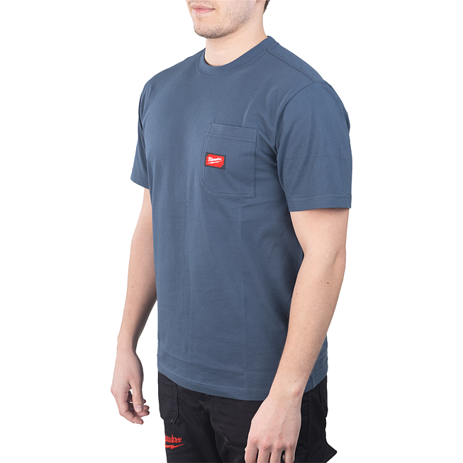 Milwaukee Arbeits-T-Shirt blau mit UV-Schutz L
