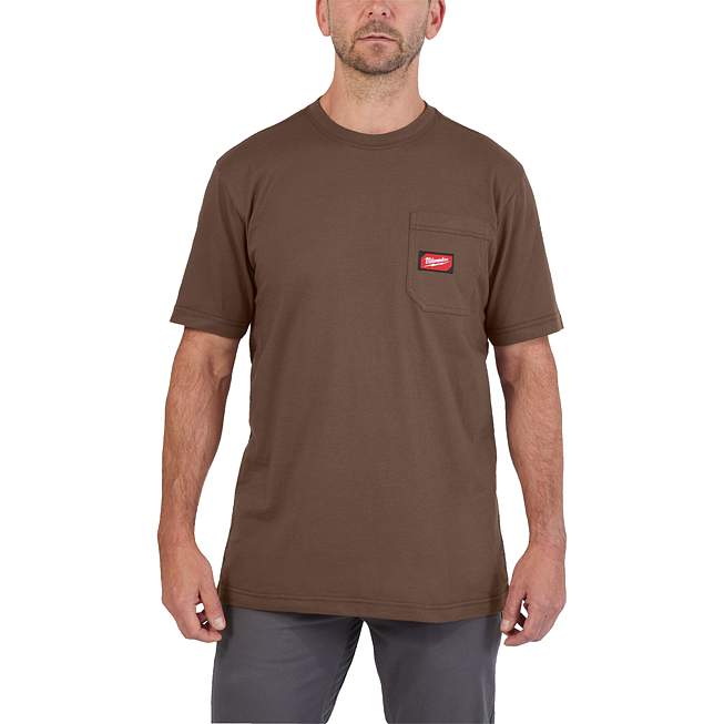 Milwaukee Arbeits-T-Shirt braun mit UV-Schutz XXL