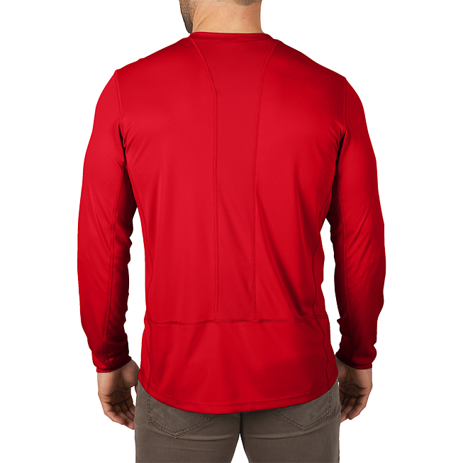Milwaukee Funktions-Langarm-Shirt rot mit UV-Schutz M