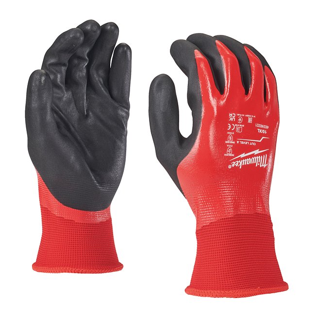 Milwaukee Vollgetau Schnittschutzhandsch Kl 1/A 10 (XL) 12St
