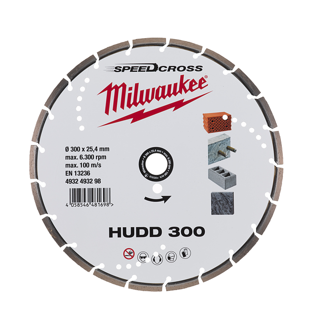 Milwaukee Speedcross Diamanttrennscheibe HUDD 300 mm