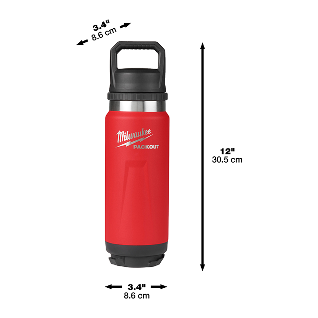 Milwaukee ﻿PACKOUT Isolierflasche 700ml mit Sd, rot